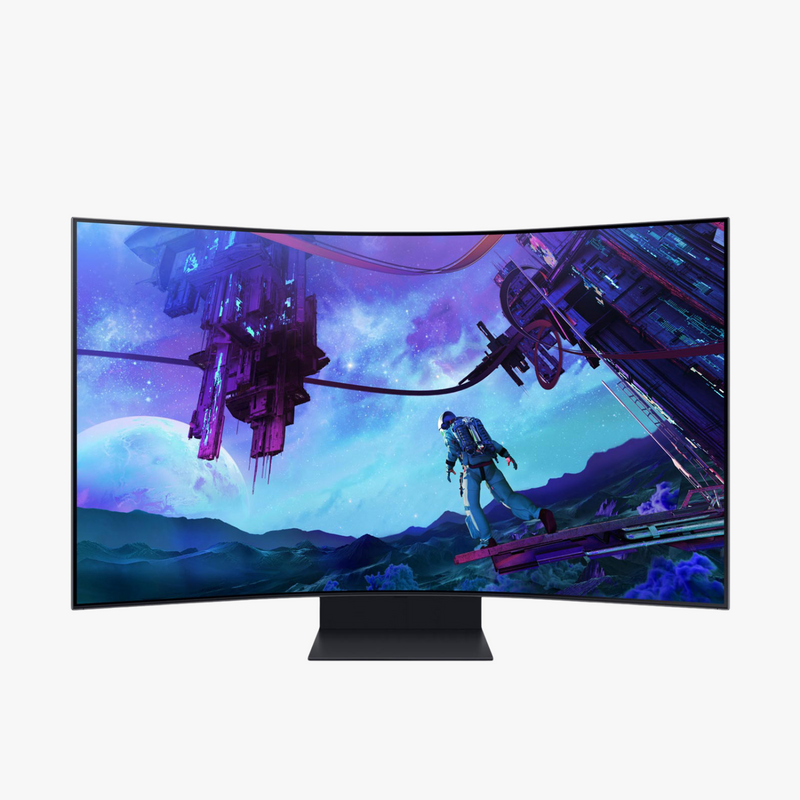 【取り寄せ】Samsung サムスン Odyssey Ark 55インチ 第2世代 曲面ゲーミングモニター 4K UHD 165Hz 1ms (GTG) Quantum Mini-LED, Sound Dome Technology 一年間保証輸入品