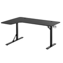 Alterzone ゲーミングデスク L字型 幅160cm PCデスク デスク 机 コーナーデスク ラック付き カップホルダー付き 在宅勤務 組立簡単 ALZGMDL-1 - dele.io