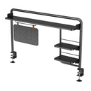 Alterzone ALZCDS-1 机上ラック 拡張デスクラック クランプ式 幅112cm デスク上 書類 ファイル 収納 高さ調節 取付簡単 机上整理  (ブラック) - dele.io
