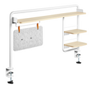 Alterzone ALZCDS-1 机上ラック 拡張デスクラック クランプ式 幅112cm デスク上 書類 ファイル 収納 高さ調節 取付簡単 机上整理  (ブラック) - dele.io