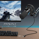 FIFINE K658 USBダイナミックマイク 単一指向性 3.5mmイヤホン出力端子付き RGBライティング