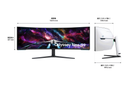 Samsung Odyssey Neo G9 G95NC DUHD 57インチ ゲーミングモニター（LS57CG950NKXKR）最大240Hz / VA / デュアルUHD / 湾曲1000R 一年間保証輸入品