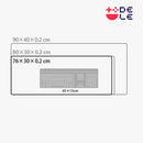 DELE ゲーミングマウスパッド RGBイルミネーション キーボードパッド  大型 滑り止め おしゃれ 布製 充電器 マウスパッド置くだけ充電 iOS/Android 対応機種 (W76×D30×H0.2mm(RGB)) - dele.io