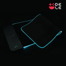 DELE ゲーミングマウスパッド RGBイルミネーション キーボードパッド  大型 滑り止め おしゃれ 布製 充電器 マウスパッド置くだけ充電 iOS/Android 対応機種 (W76×D30×H0.2mm(RGB)) - dele.io