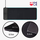 DELE ゲーミングマウスパッド RGBイルミネーション キーボードパッド  大型 滑り止め おしゃれ 布製 充電器 マウスパッド置くだけ充電 iOS/Android 対応機種 (W76×D30×H0.2mm(RGB)) - dele.io