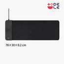 DELE ゲーミングマウスパッド マウスパッド 大型 キーボードパッド 滑り止め おしゃれ 布製 スマホをマウスパッド置くだけ充電 iOS/Android 対応機種 (W80×D30×H0.2mm) - dele.io