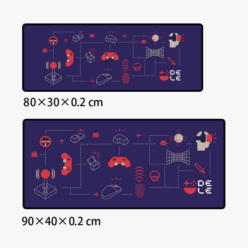 DELE ゲーミングマウスパッド ゲームデザイン 大型 キーボードパッド 滑り止め おしゃれ DL-Blue - dele.io