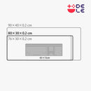 DELE ゲーミングマウスパッド マウスパッド 大型 キーボードパッド 滑り止め おしゃれ 布製 スマホをマウスパッド置くだけ充電 iOS/Android 対応機種 (W80×D30×H0.2mm) - dele.io